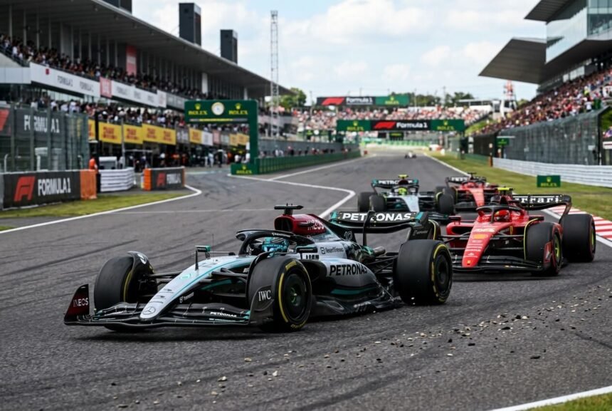 Kimi Antonelli driving Mercedes F1 car in 2026 season