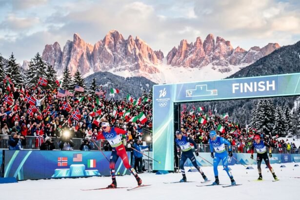 Norway athletes celebrating at Milan Cortina 2026 Winter Olympics