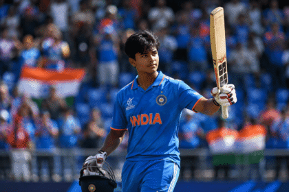 Vaibhav Suryavanshi batting in U19 Cricket World Cup final